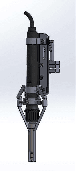SolidWorks render of the assembled heated toolhead
